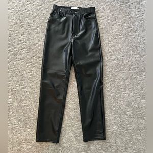 Abercrombie vegan leather ankle straight size 26